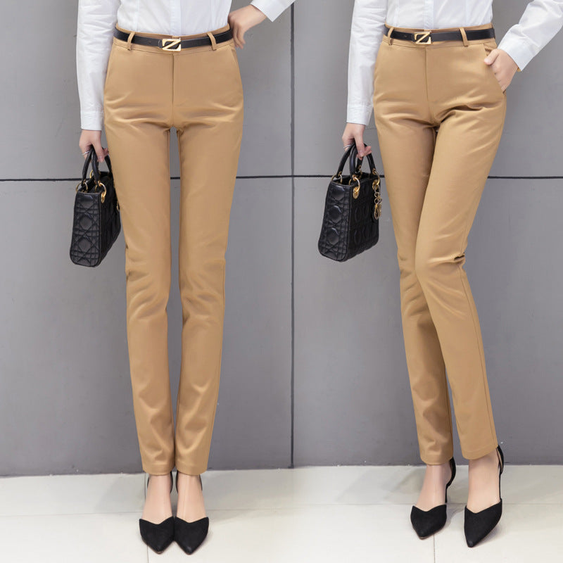 Women's Slimming Feet Straight Professional Trousers