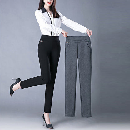 Elastic High-waisted Casual Pants