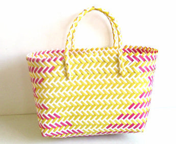 Woven Portable Striped Color Matching Beach Fashion Women's Bag