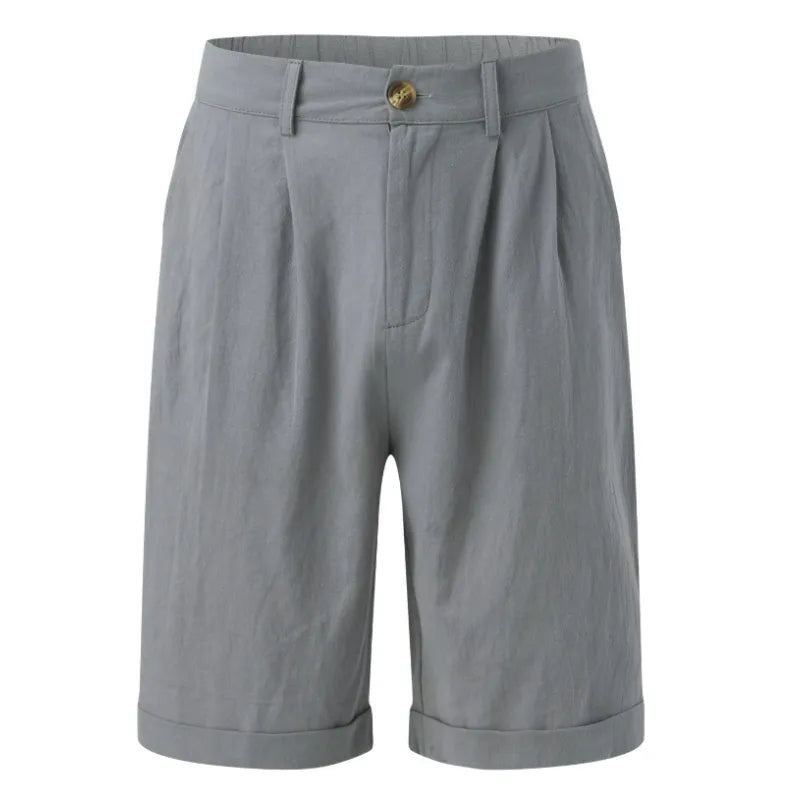 Men's Pleated Pocket Straight Leg Shorts