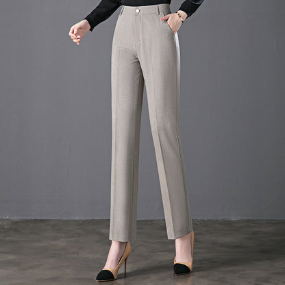 Women's High-Waist Casual Loose-fitting Straight-leg Pants