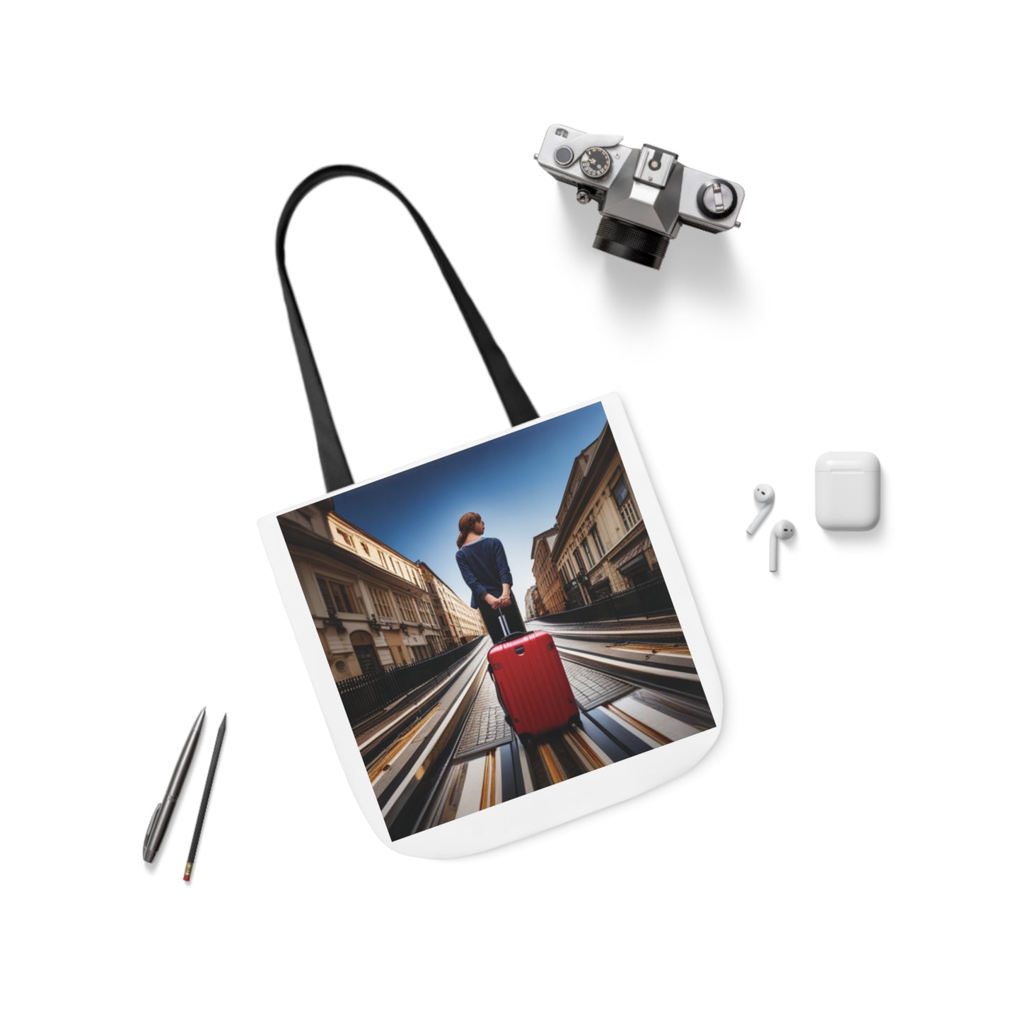 Canvas Tote Bag, 5-Color Straps