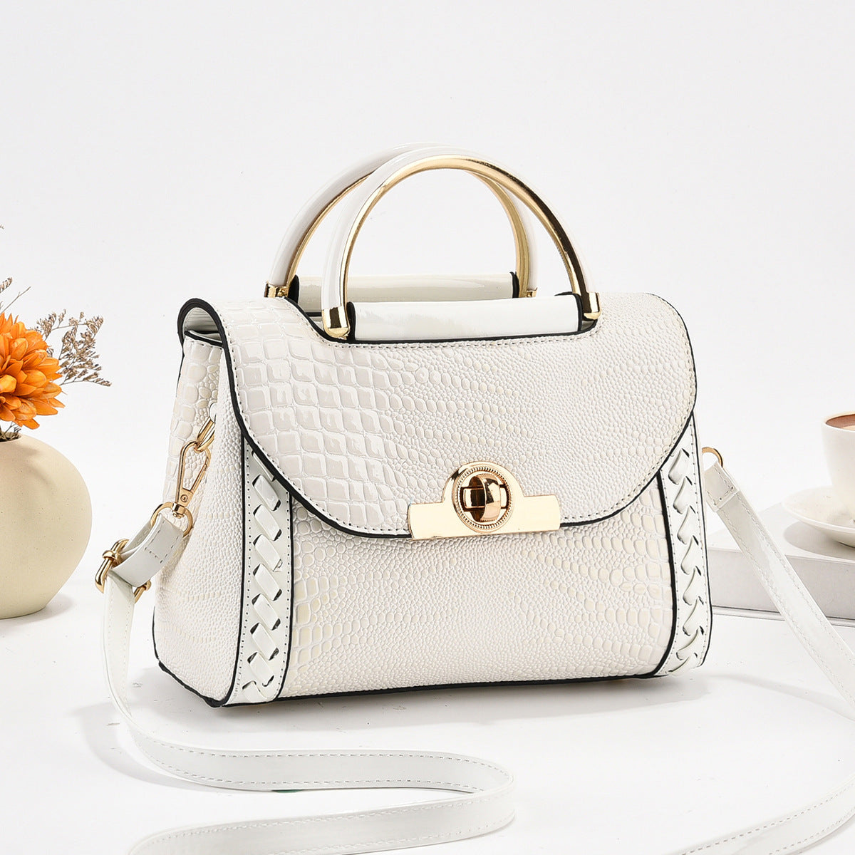 White Small Square Fashion Shoulder Crossbody Bag, trendy classy and stylist bag for women