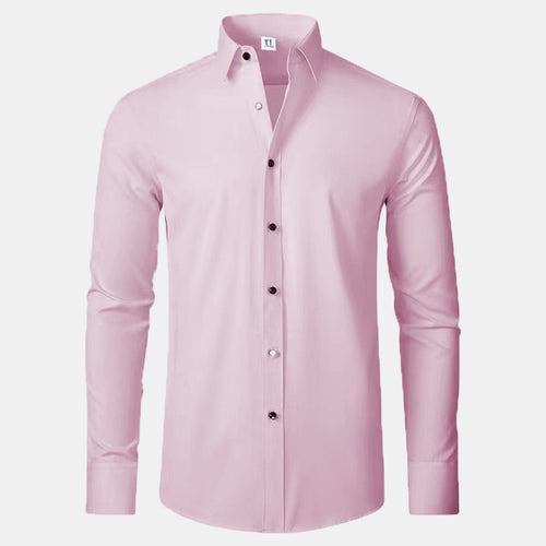 Full Elastic Force Non-ironing Men's Long-sleeved Vertical Shirt