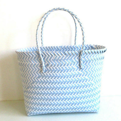 Woven Portable Striped Color Matching Beach Fashion Women's Bag