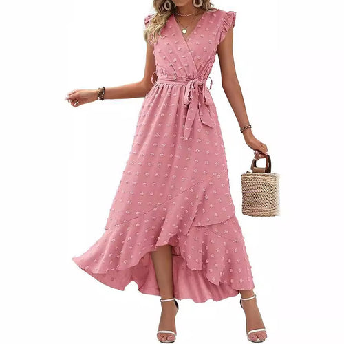 Ruffle Sleeve Wave Bohemia Elegant Maxi Dress